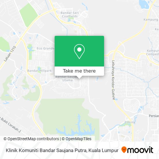 Klinik Komuniti Bandar Saujana Putra map