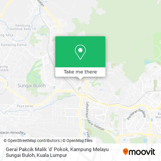 Peta Gerai Pakcik Malik 'd' Pokok, Kampung Melayu Sungai Buloh