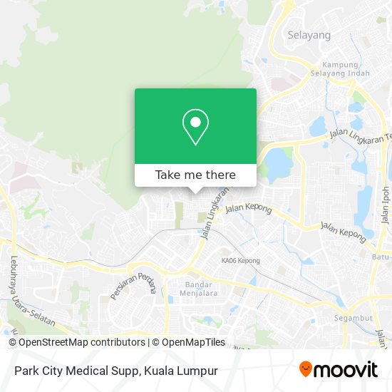 Park City Medical Supp map