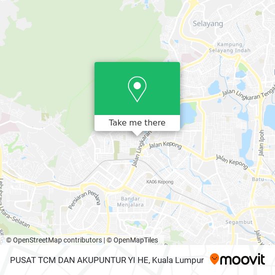 Peta PUSAT TCM DAN AKUPUNTUR YI HE