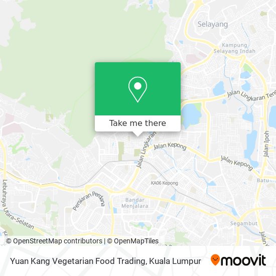 Yuan Kang Vegetarian Food Trading map