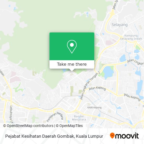 Pejabat Kesihatan Daerah Gombak map