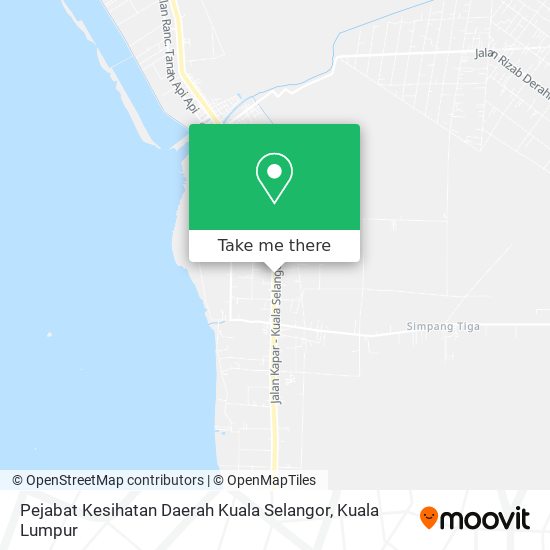 Pejabat Kesihatan Daerah Kuala Selangor map