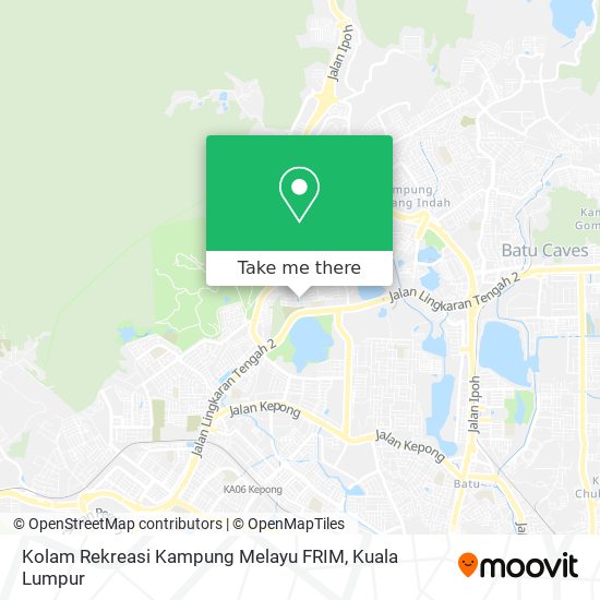 Kolam Rekreasi Kampung Melayu FRIM map