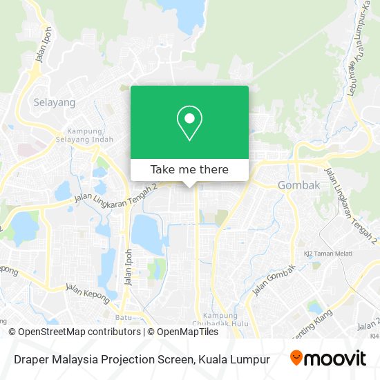 Draper Malaysia Projection Screen map