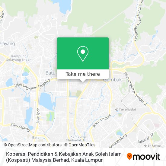 Koperasi Pendidikan & Kebajikan Anak Soleh Islam (Kospasti) Malaysia Berhad map