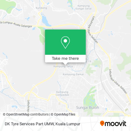 DK Tyre Services Part UMW map