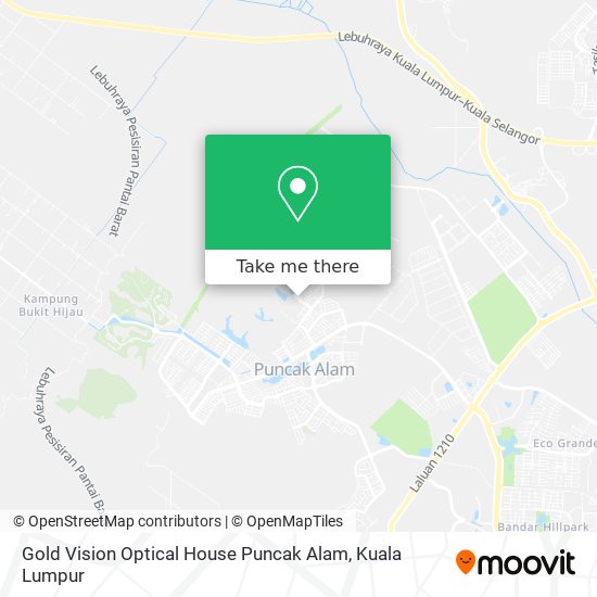 Gold Vision Optical House Puncak Alam map