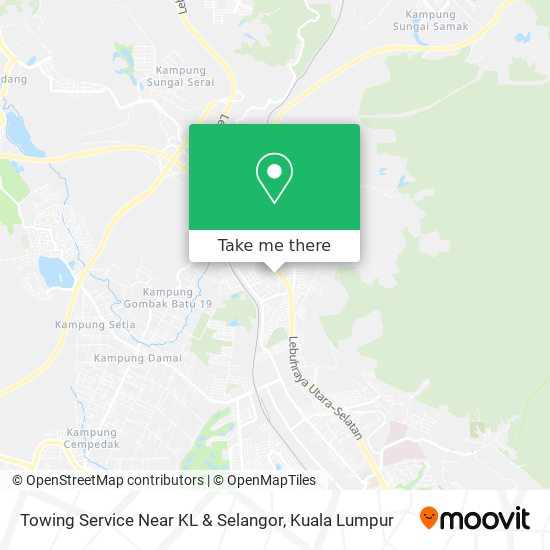 Towing Service Near KL & Selangor map