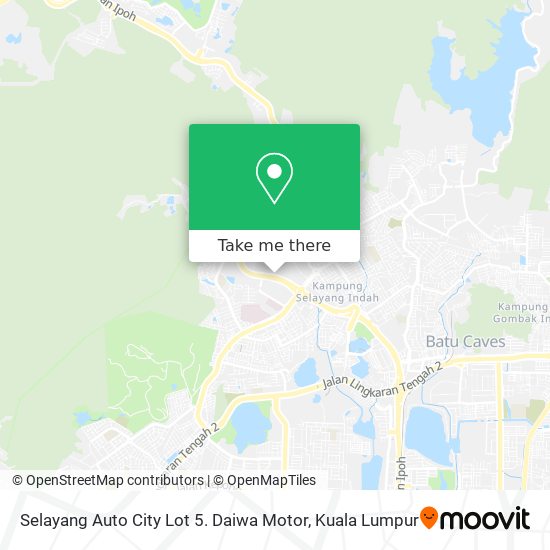 Selayang Auto City Lot 5. Daiwa Motor map
