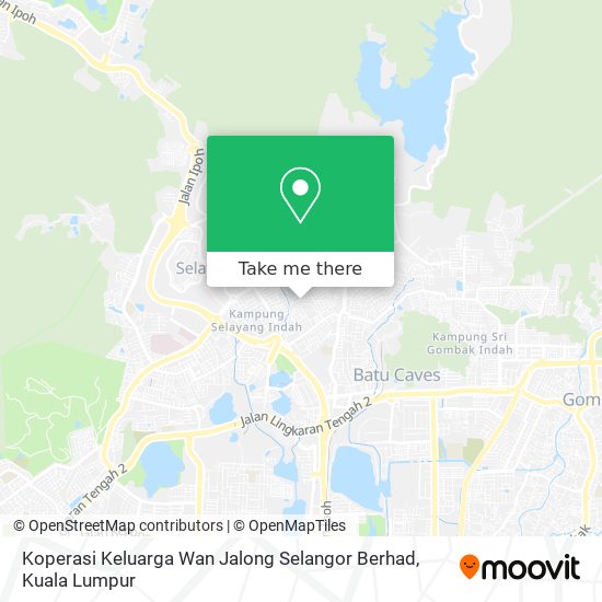 Peta Koperasi Keluarga Wan Jalong Selangor Berhad