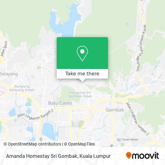 Peta Amanda Homestay Sri Gombak