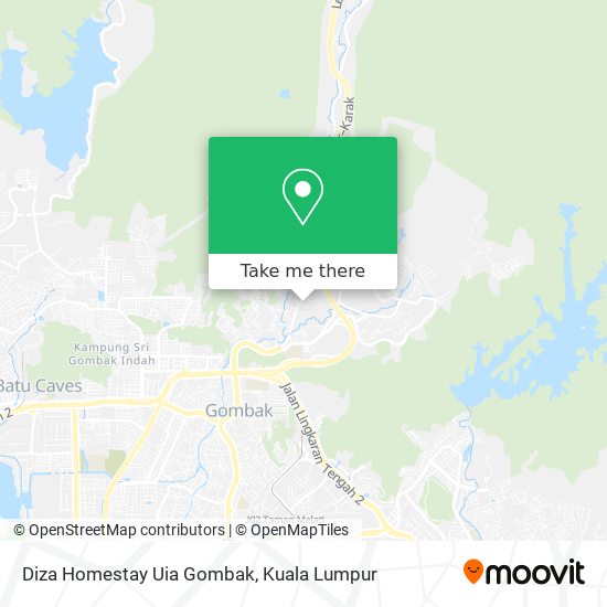 Peta Diza Homestay Uia Gombak