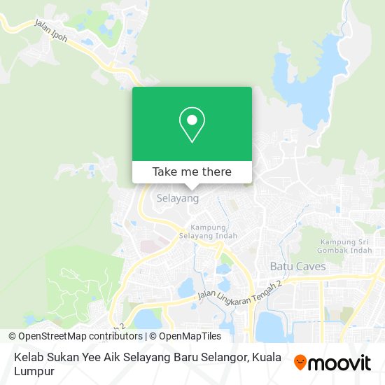 Kelab Sukan Yee Aik Selayang Baru Selangor map