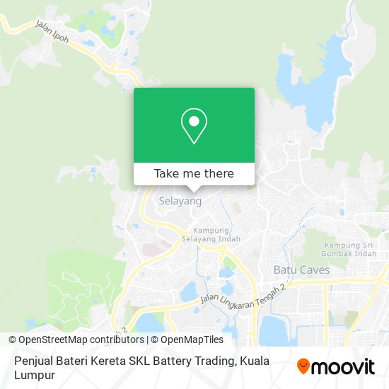 Peta Penjual Bateri Kereta SKL Battery Trading