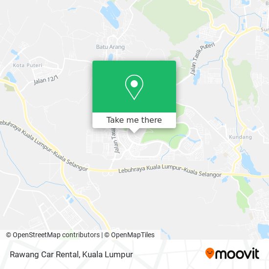 Peta Rawang Car Rental