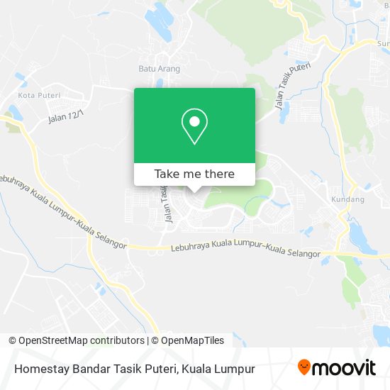 Peta Homestay Bandar Tasik Puteri