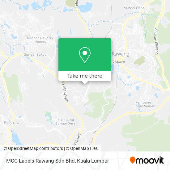 MCC Labels Rawang Sdn Bhd map