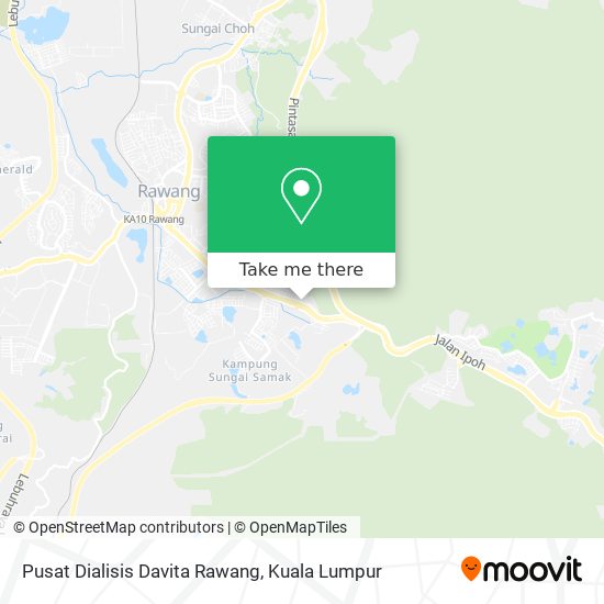 Peta Pusat Dialisis Davita Rawang
