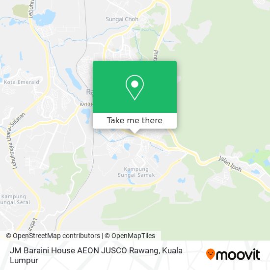 JM Baraini House AEON JUSCO Rawang map