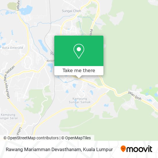 Rawang Mariamman Devasthanam map