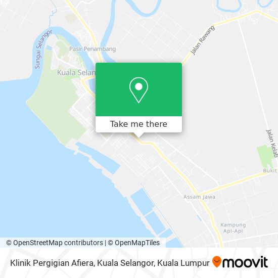 Klinik Pergigian Afiera, Kuala Selangor map