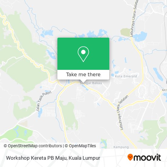 Workshop Kereta PB Maju map