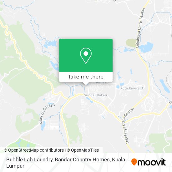 Peta Bubble Lab Laundry, Bandar Country Homes