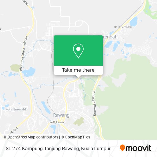 SL 274 Kampung Tanjung Rawang map