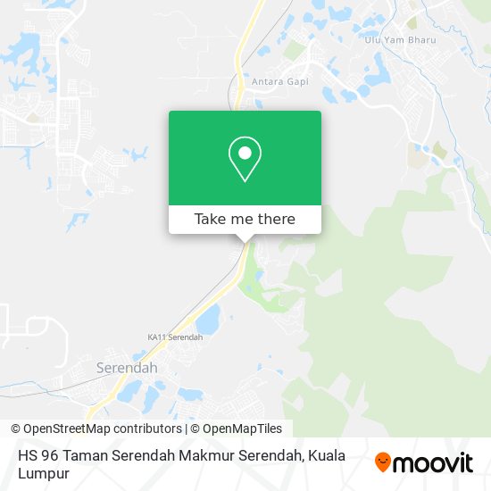 HS 96 Taman Serendah Makmur Serendah map