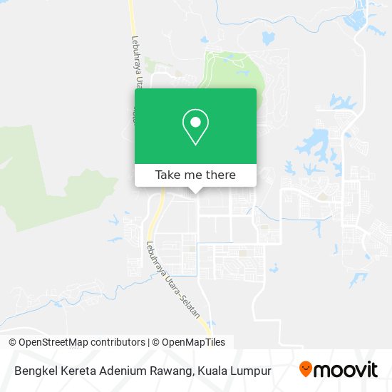 Bengkel Kereta Adenium Rawang map