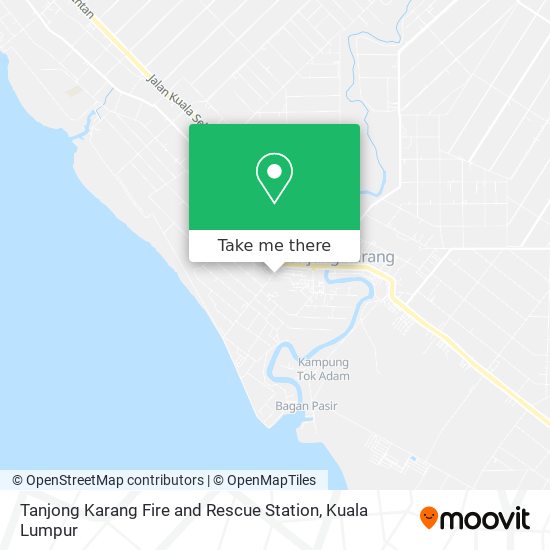 Peta Tanjong Karang Fire and Rescue Station
