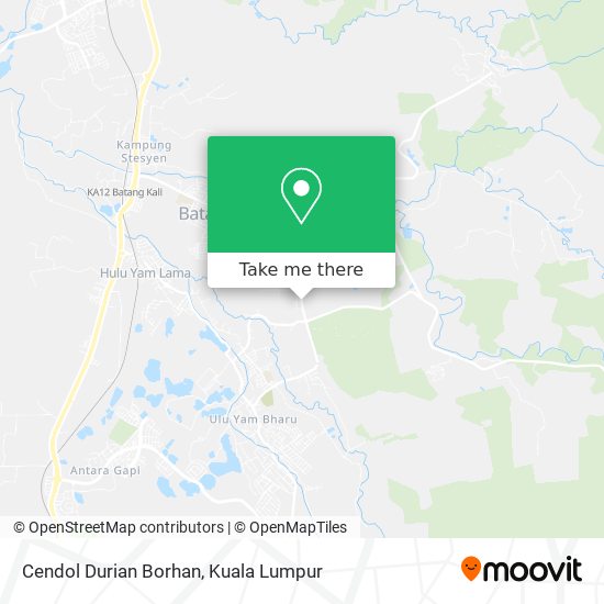 Cendol Durian Borhan map