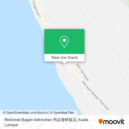 Peta Restoran Bagan Sekinchan 鸿运海鲜饭店