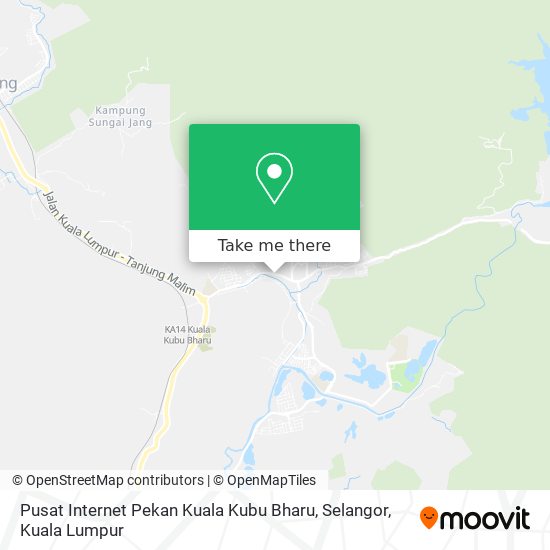 Peta Pusat Internet Pekan Kuala Kubu Bharu, Selangor