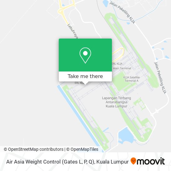 Air Asia Weight Control (Gates L, P, Q) map