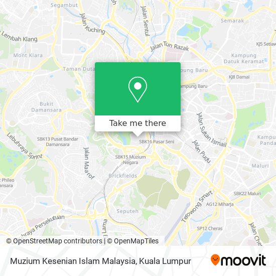 Peta Muzium Kesenian Islam Malaysia