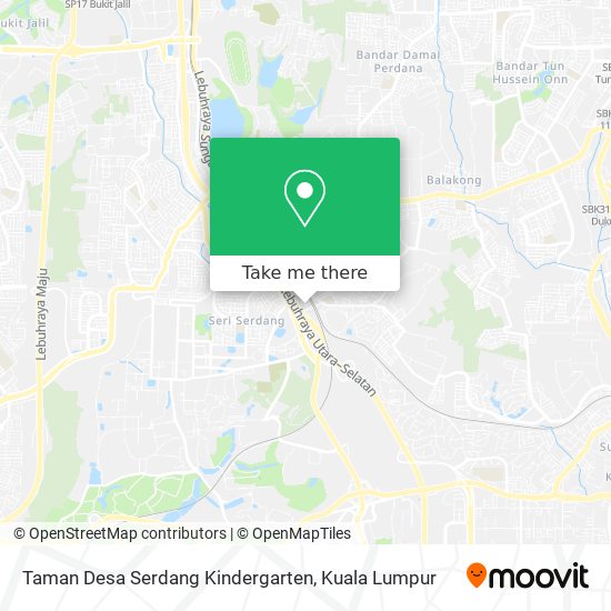 Peta Taman Desa Serdang Kindergarten