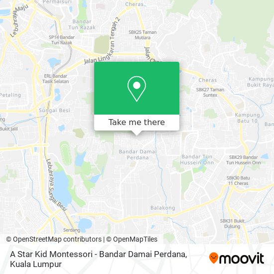 A Star Kid Montessori - Bandar Damai Perdana map