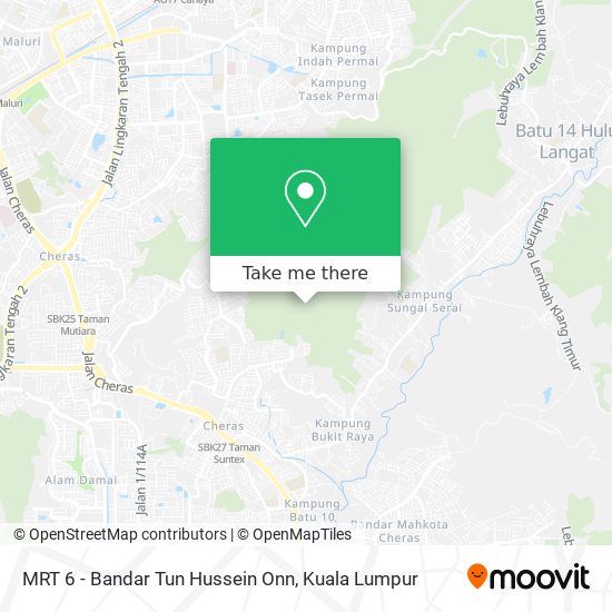 MRT 6 - Bandar Tun Hussein Onn map