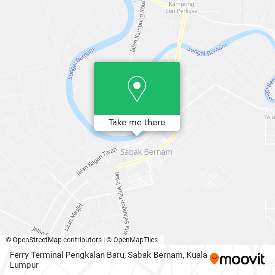 Peta Ferry Terminal Pengkalan Baru, Sabak Bernam