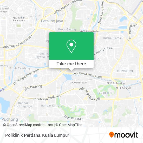 Poliklinik Perdana map