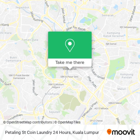 Petaling St Coin Laundry 24 Hours map
