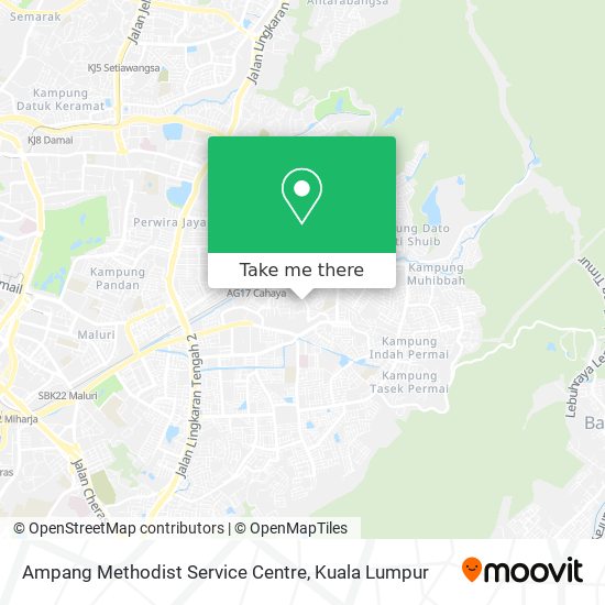 Peta Ampang Methodist Service Centre