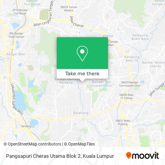 Pangsapuri Cheras Utama Blok 2 map