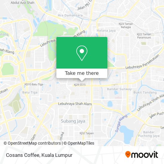 Cosans Coffee map