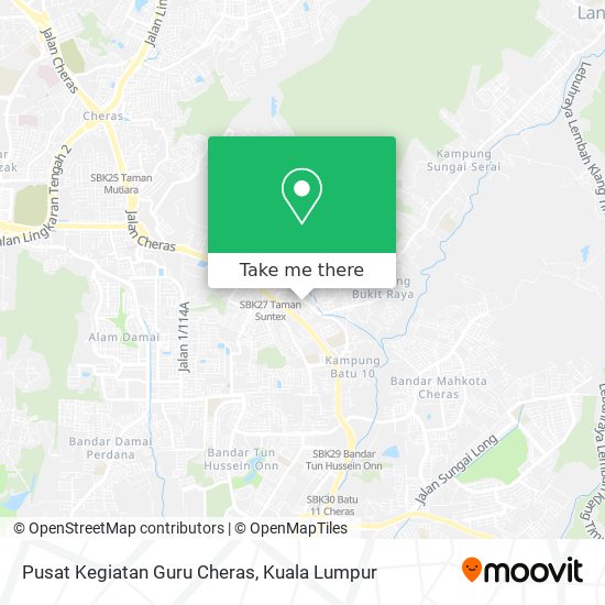 Peta Pusat Kegiatan Guru Cheras