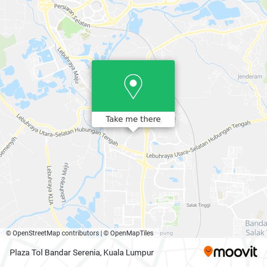 Peta Plaza Tol Bandar Serenia