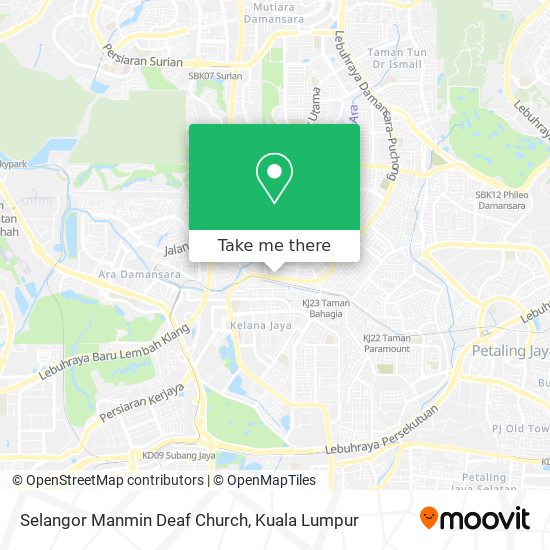 Selangor Manmin Deaf Church map
