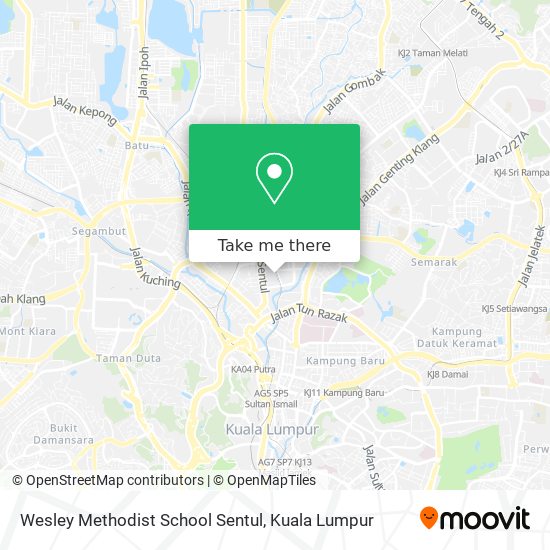 Wesley Methodist School Sentul map